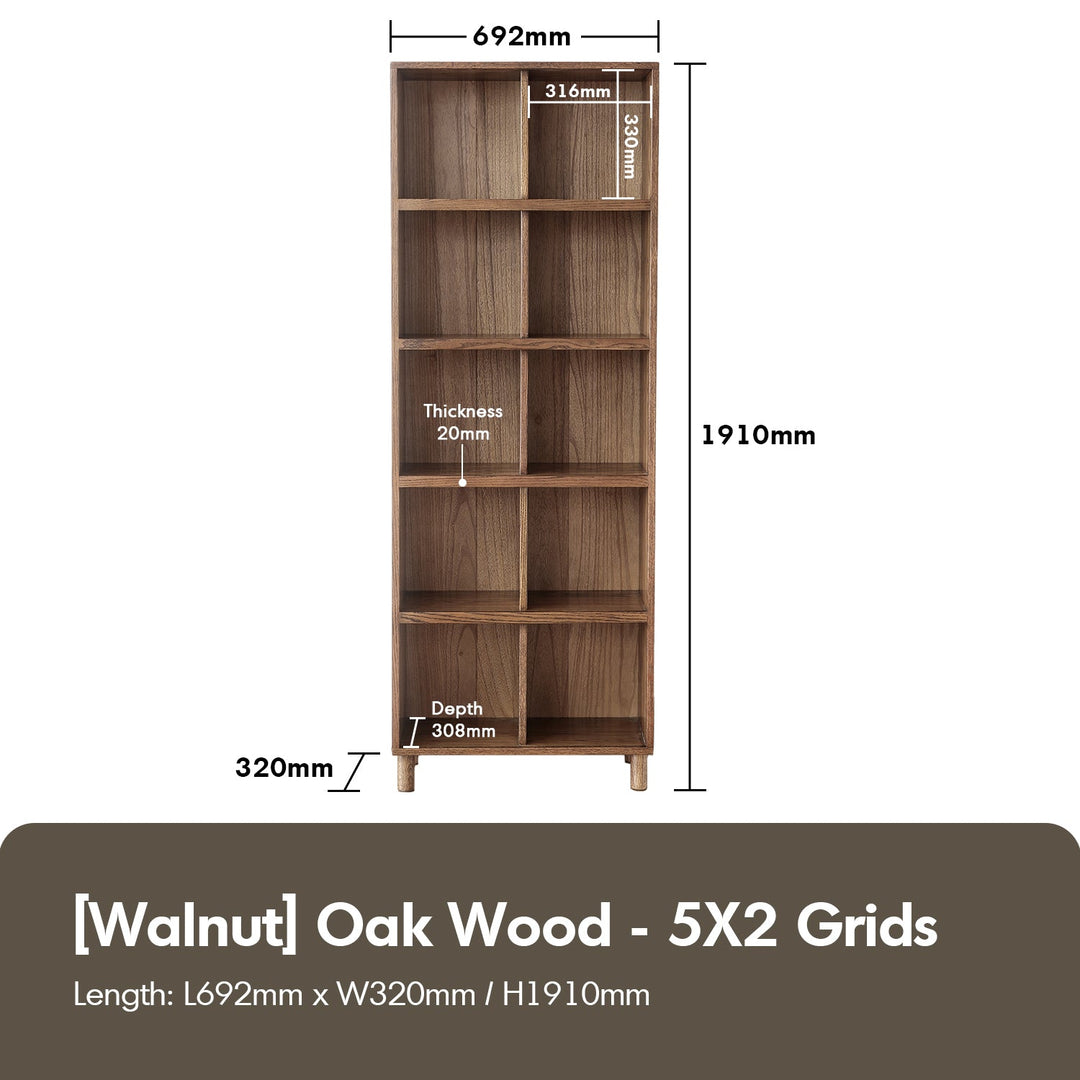 Scandinavian oak wood bookshelf gerin detail 4.