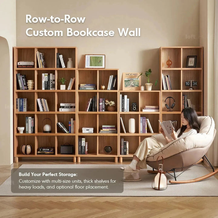 Scandinavian oak wood bookshelf gerin detail 11.