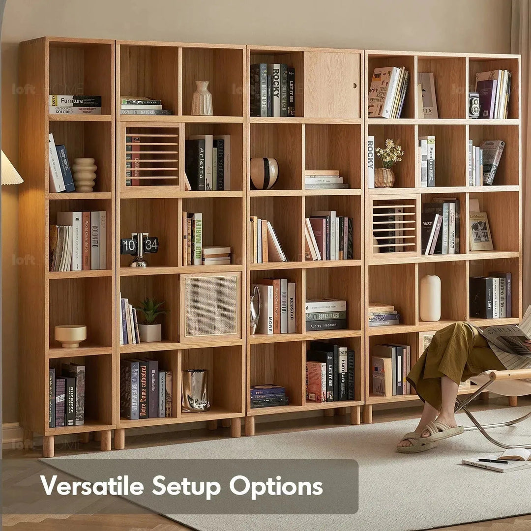 Scandinavian oak wood bookshelf gerin detail 13.