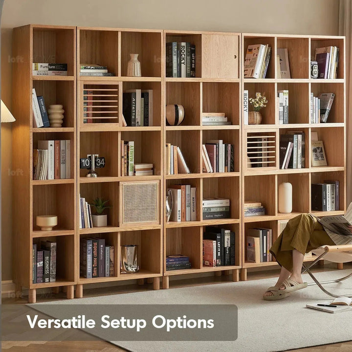 Scandinavian oak wood bookshelf gerin detail 13.