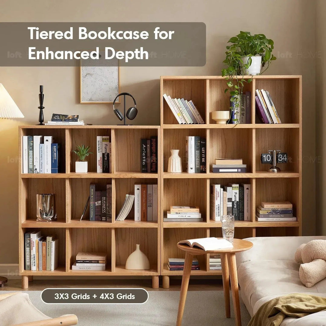 Scandinavian oak wood bookshelf gerin detail 14.