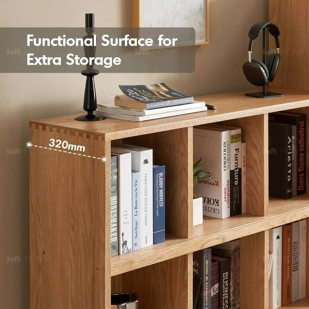 Scandinavian oak wood bookshelf gerin detail 19.