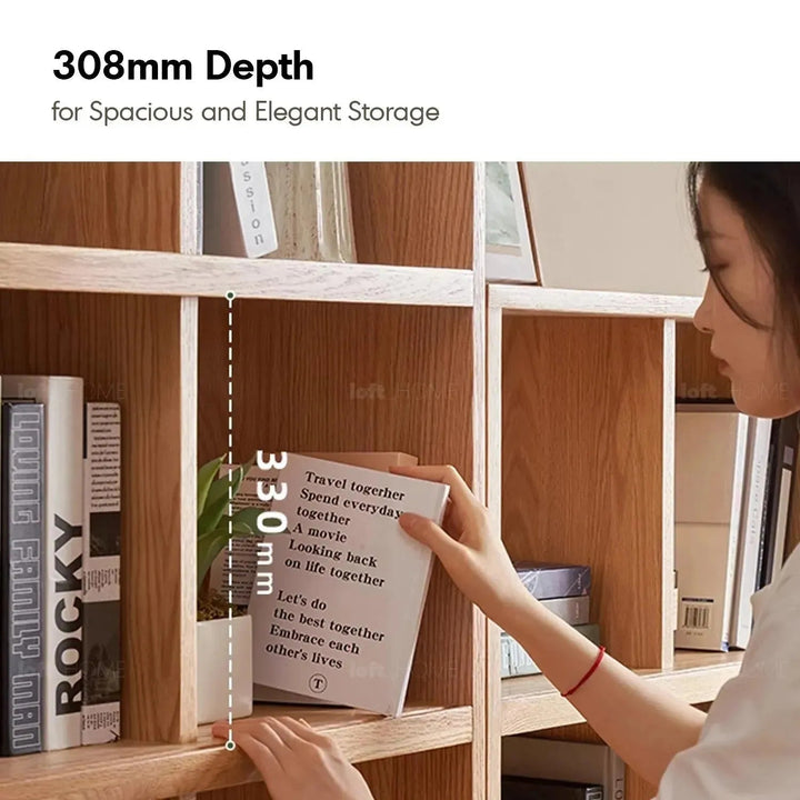 Scandinavian oak wood bookshelf gerin detail 21.