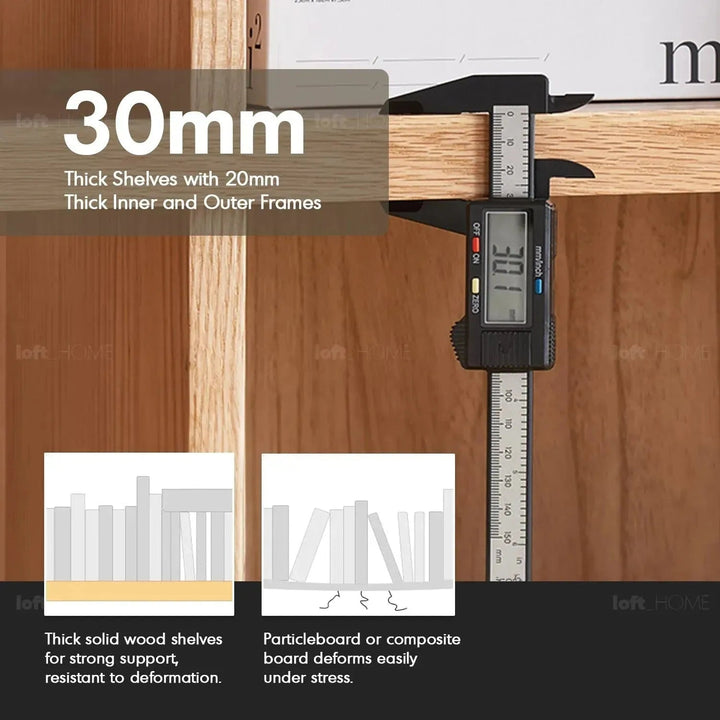 Scandinavian oak wood bookshelf gerin detail 22.