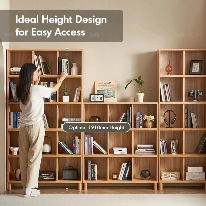 Scandinavian oak wood bookshelf gerin detail 26.