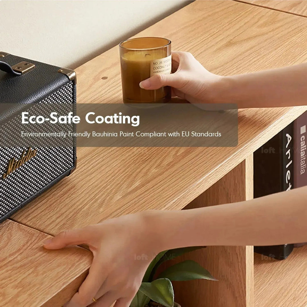 Scandinavian oak wood bookshelf gerin detail 29.