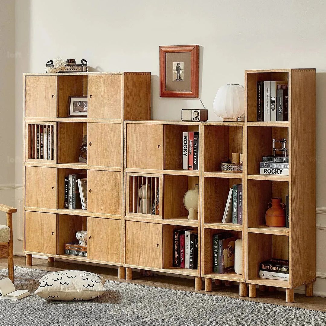 Scandinavian oak wood bookshelf gerin detail 38.