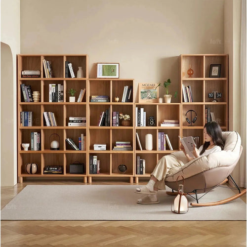 Scandinavian Oak Wood Bookshelf GERIN Good to Know Preview-1