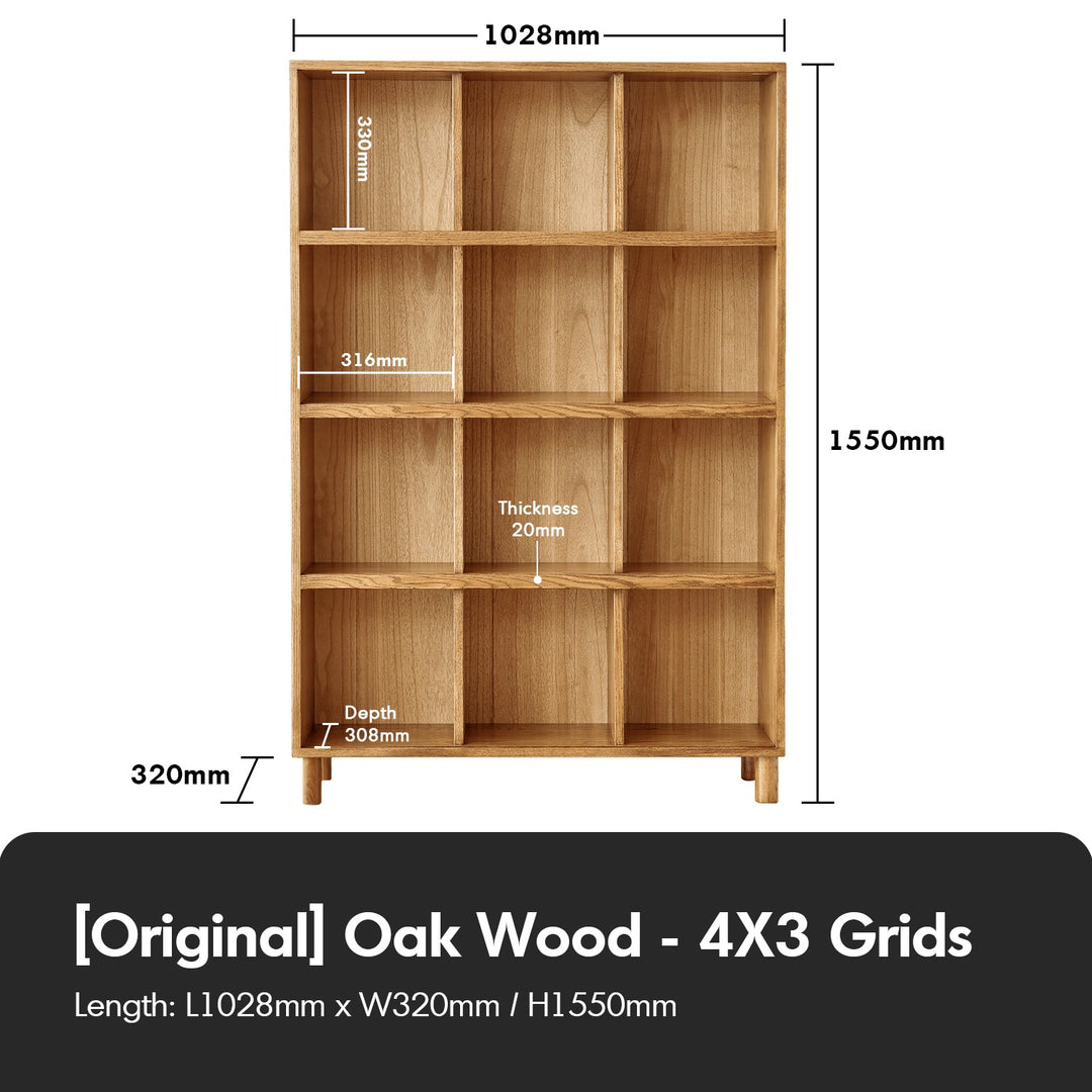 Scandinavian oak wood bookshelf gerin situational feels.