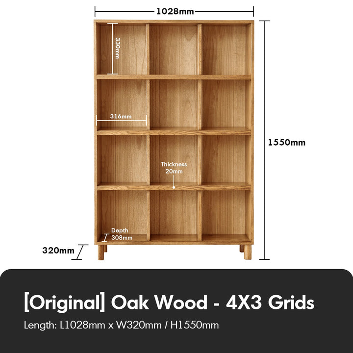 Scandinavian oak wood bookshelf gerin situational feels.