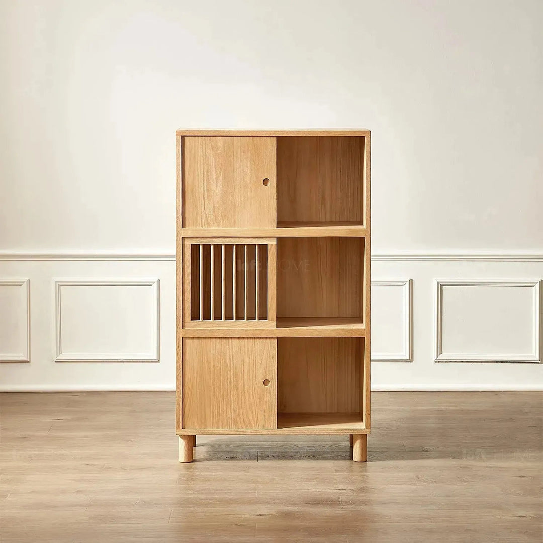 Scandinavian Oak Wood Shelf Bookshelf Optional Door GERIN