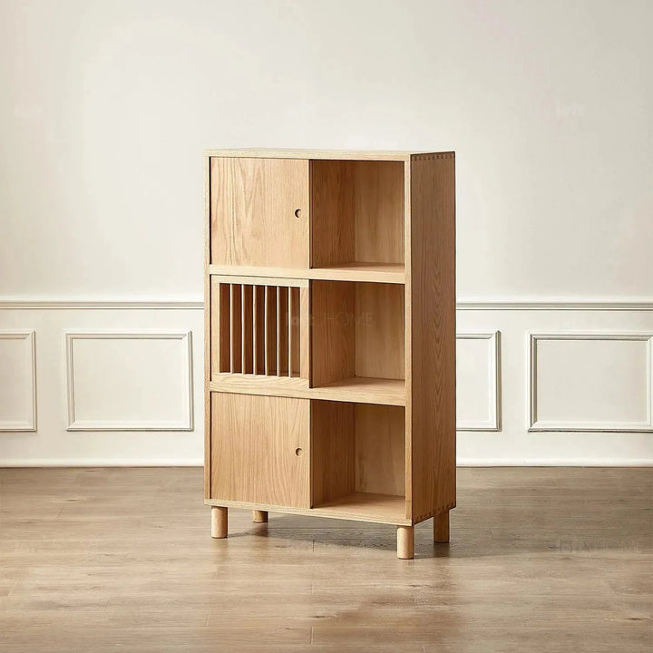 Scandinavian Oak Wood Shelf Bookshelf Optional Door GERIN