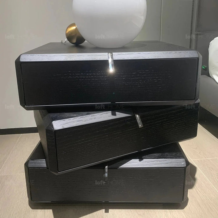 Japandi Wood Side Table ROTARY TIMBER