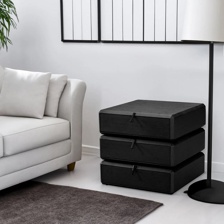 Japandi Wood Side Table ROTARY TIMBER