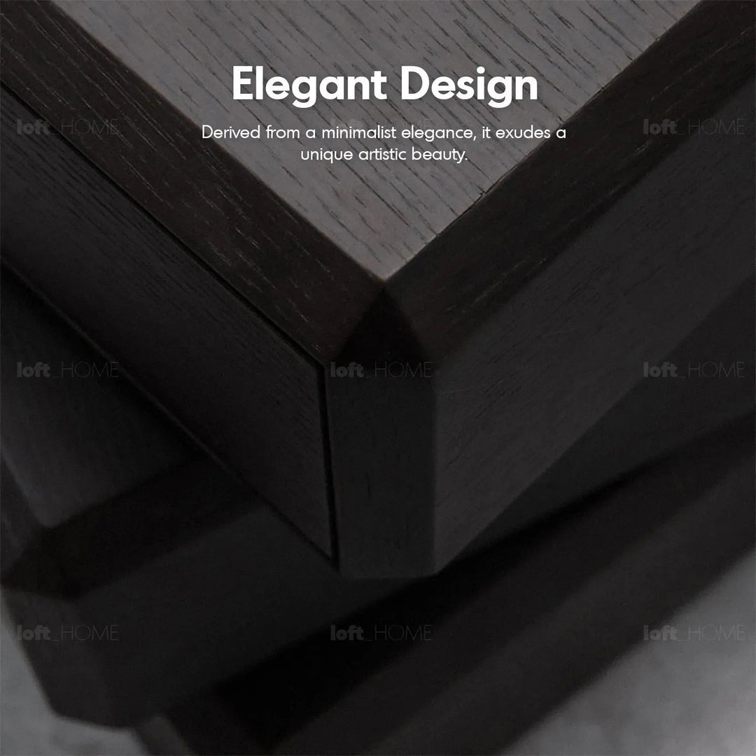 Japandi Wood Side Table ROTARY TIMBER