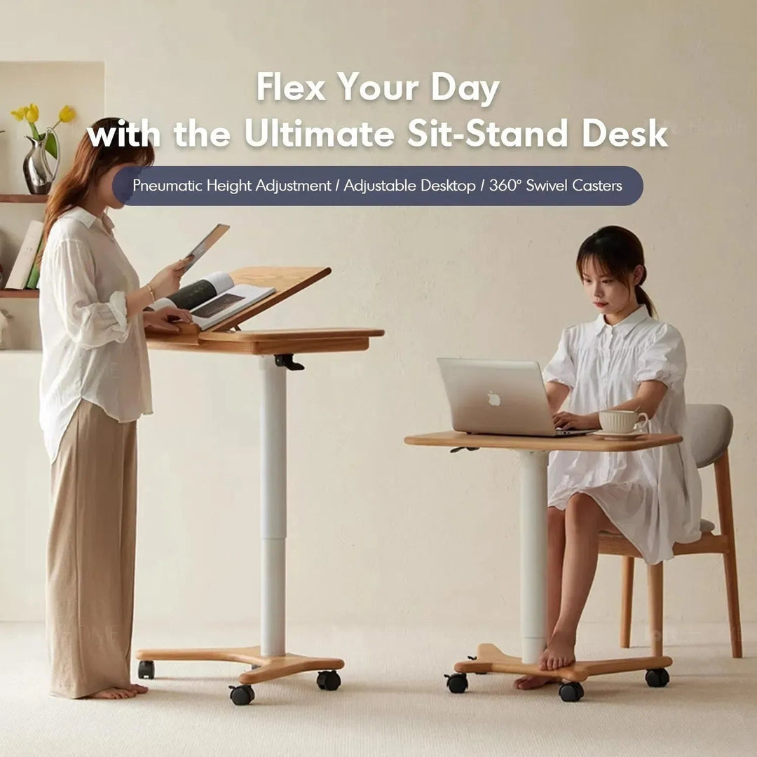 Scandinavian Oak Wood Study Table NOVA