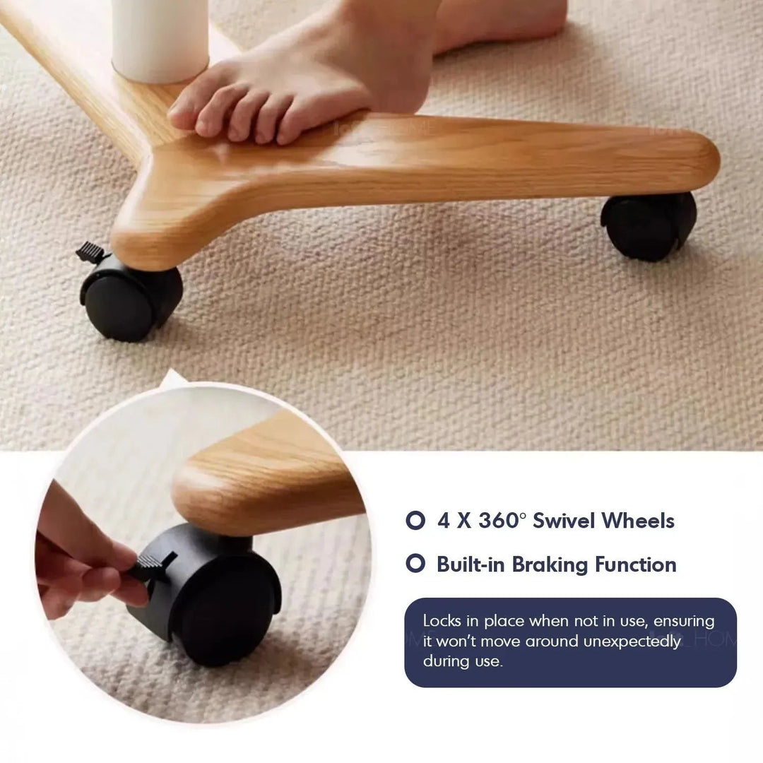 Scandinavian Oak Wood Study Table NOVA