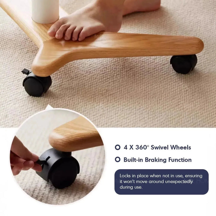 Scandinavian Oak Wood Study Table NOVA