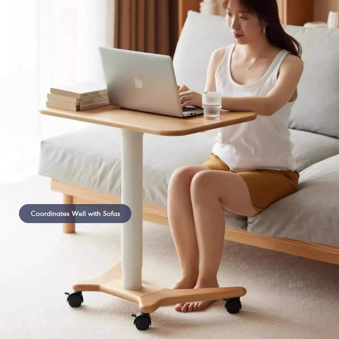 Scandinavian oak wood study table nova detail 13.