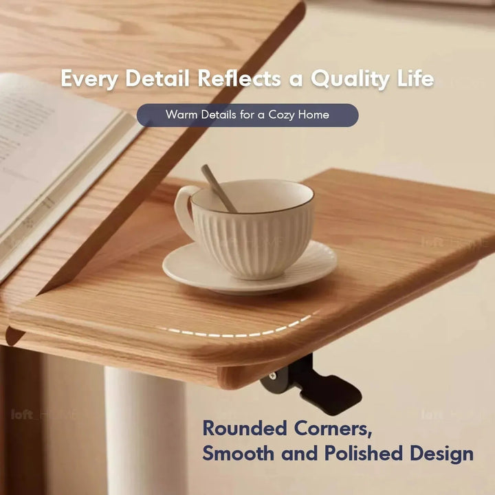 Scandinavian oak wood study table nova detail 21.