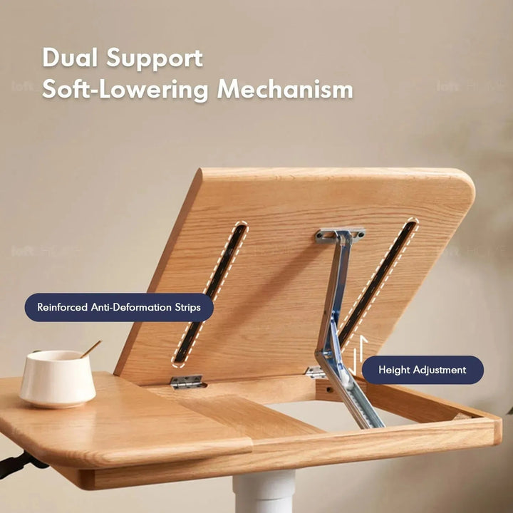 Scandinavian Oak Wood Study Table NOVA