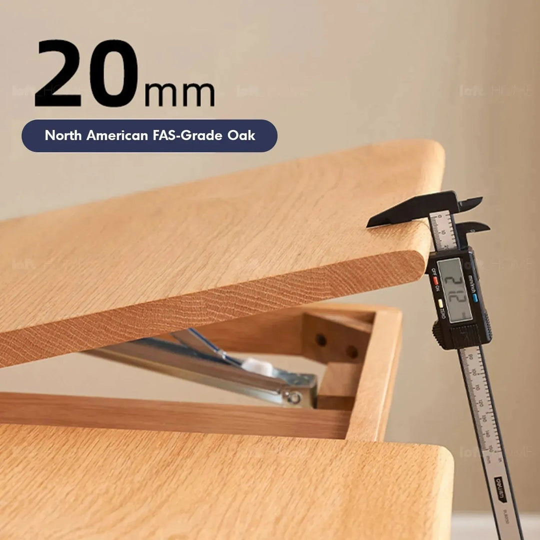 Scandinavian Oak Wood Study Table NOVA