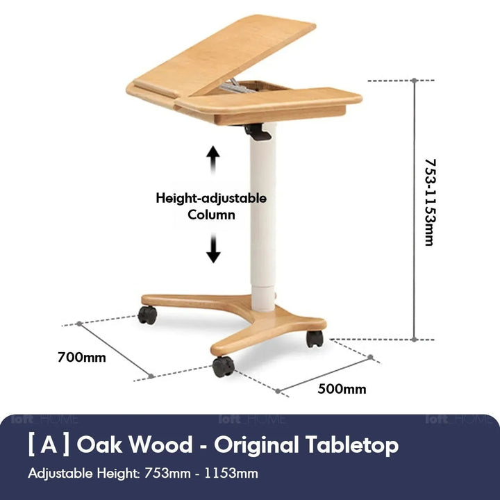 Scandinavian Oak Wood Study Table NOVA