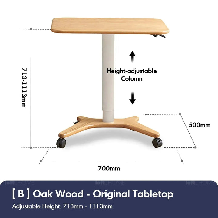 Scandinavian Oak Wood Study Table NOVA