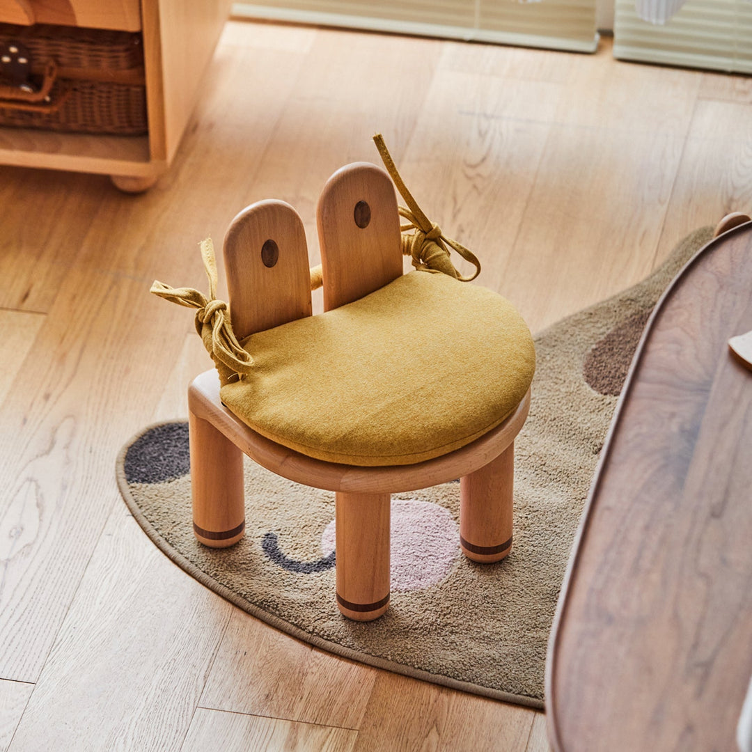 Scandinavian Beech Wood Kids Stool CRAB