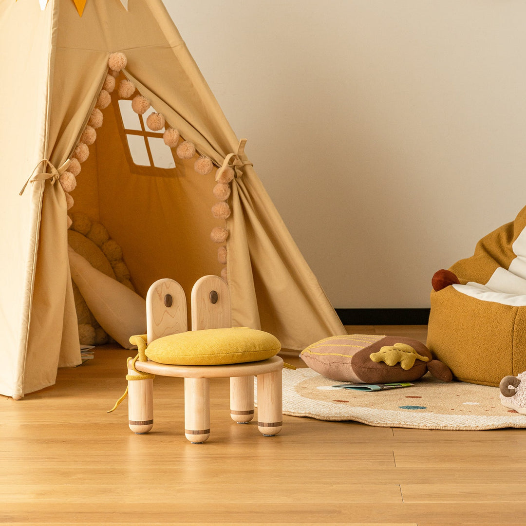 Scandinavian Beech Wood Kids Stool CRAB