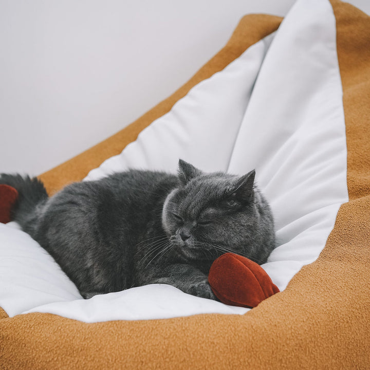 Scandinavian Boucle Fabric Bean Bag 1 Seater Sofa HEDGEHOG