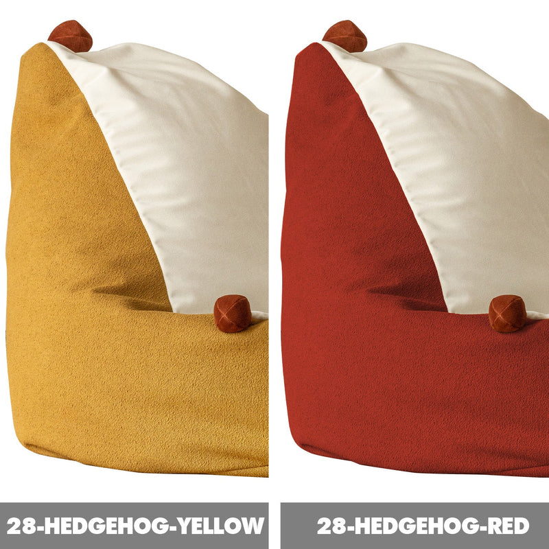 Scandinavian Boucle Fabric Bean Bag 1 Seater Sofa HEDGEHOG Color Swatches