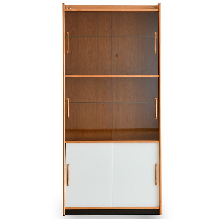 Scandinavian Cherry Wood Bookshelf Display Cabinet TIMELESS