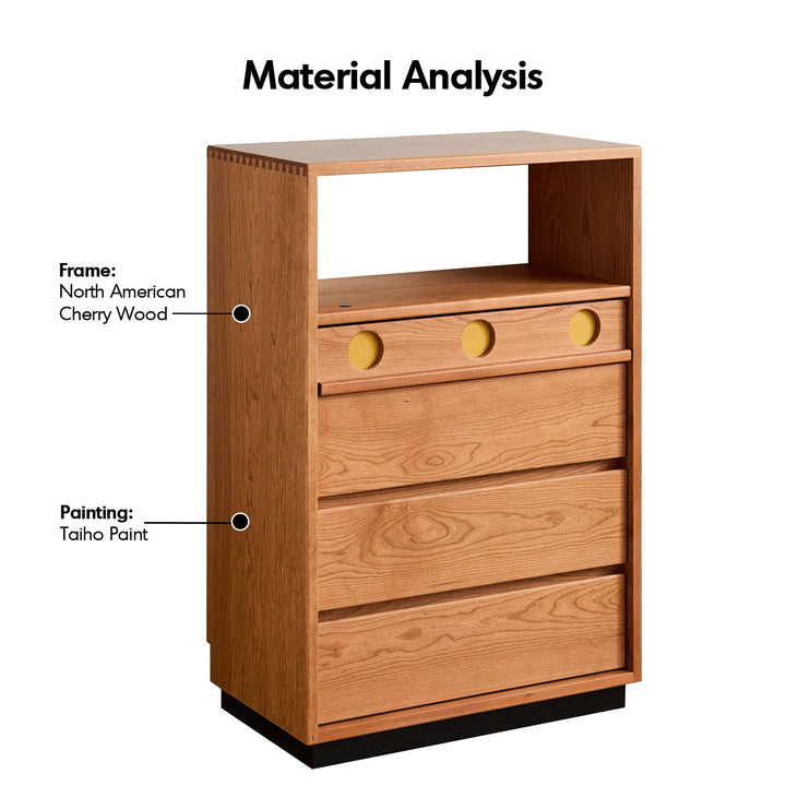 Scandinavian Cherry Wood Chest Of Drawers TIMELESS 4