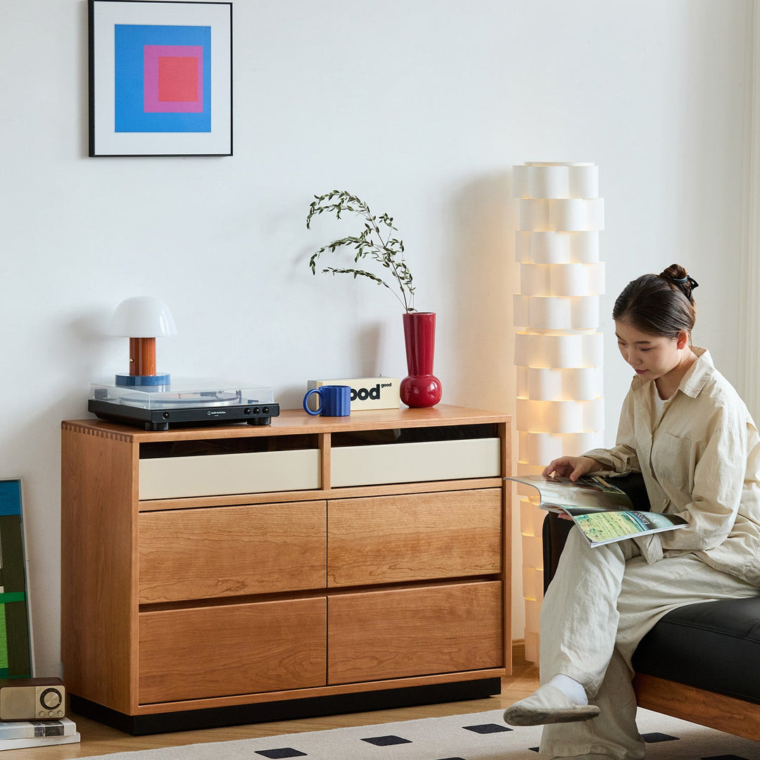 Scandinavian Cherry Wood Chest Of Drawers TIMELESS 6