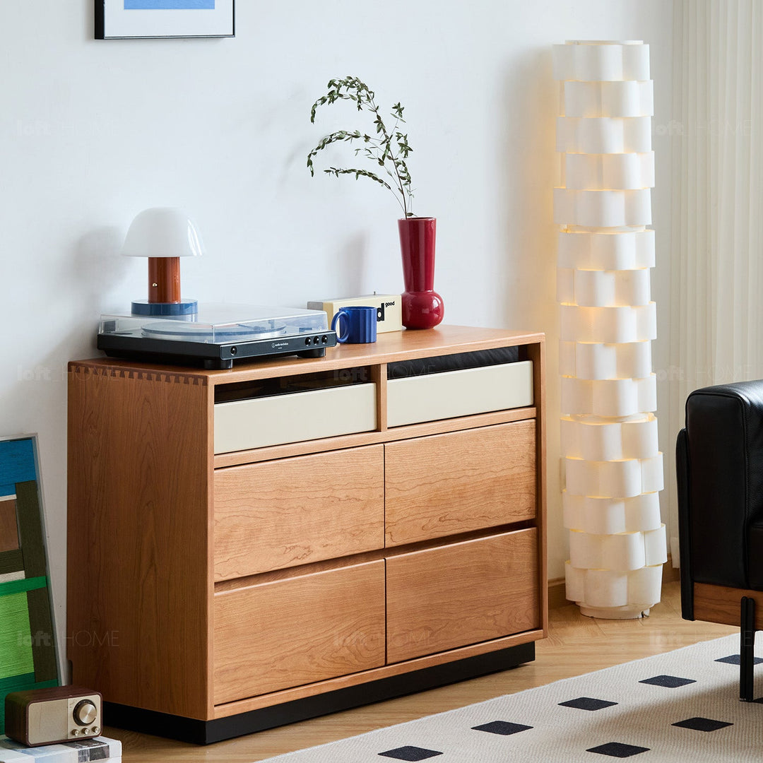 Scandinavian Cherry Wood Chest Of Drawers TIMELESS 6