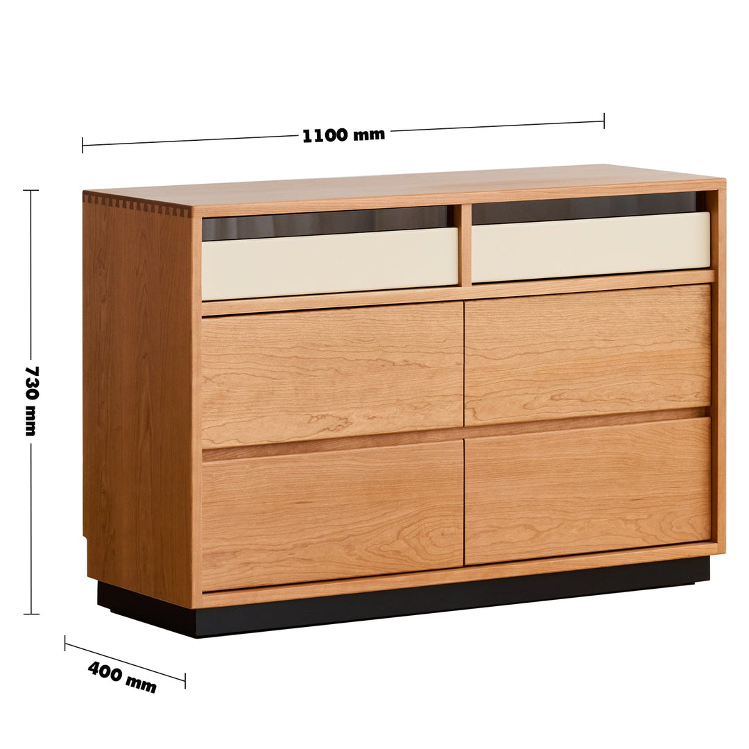 Scandinavian Cherry Wood Chest Of Drawers TIMELESS 6