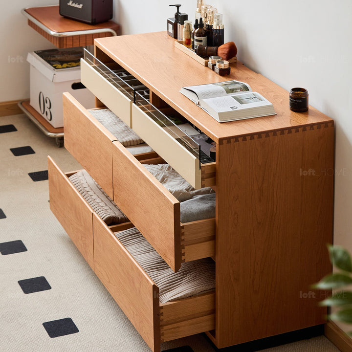 Scandinavian Cherry Wood Chest Of Drawers TIMELESS 6