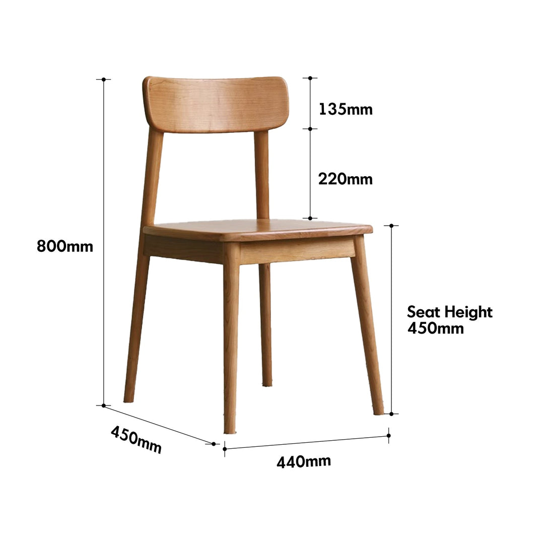 Scandinavian Cherry Wood Dining Chair GREEN