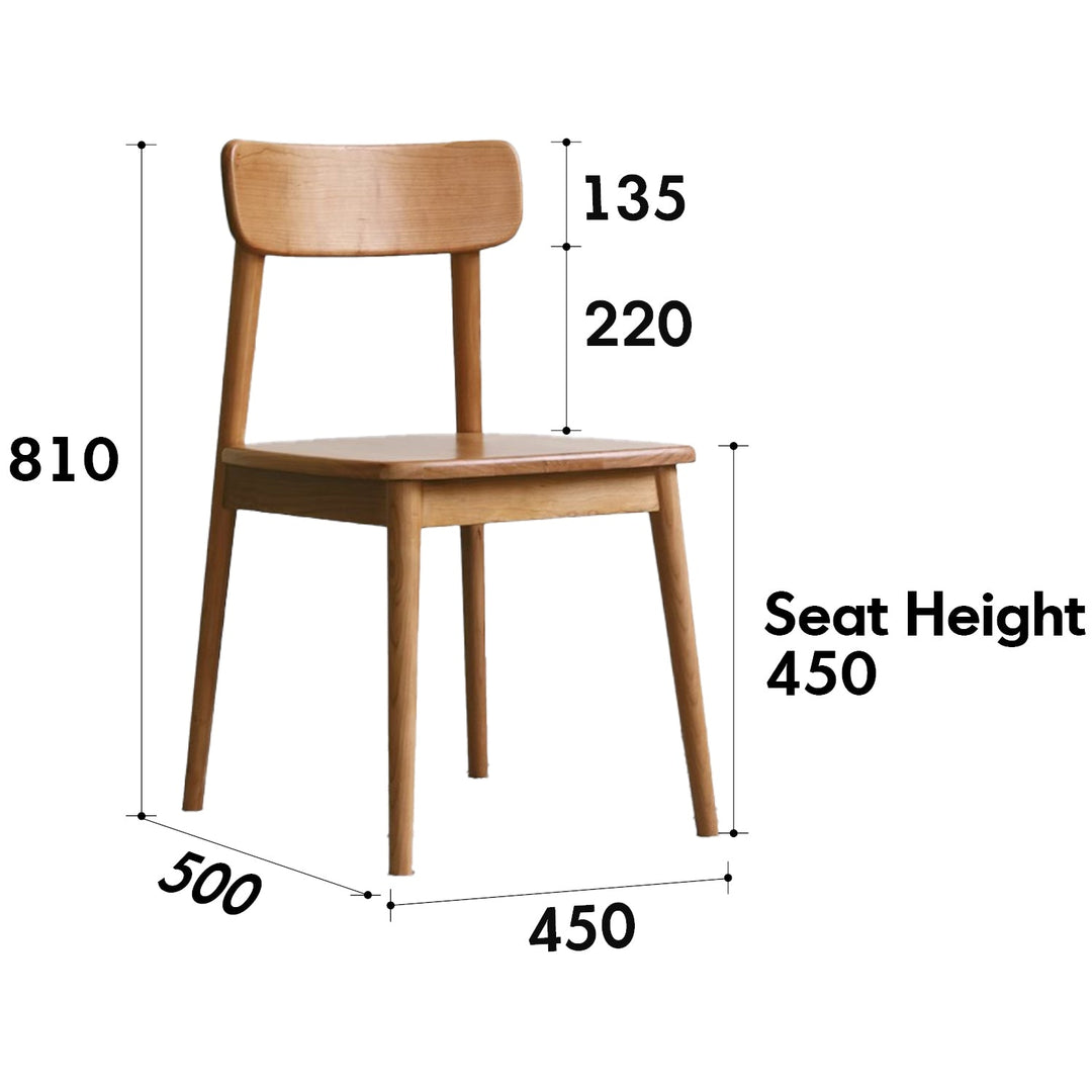 Scandinavian Cherry Wood Dining Chair GREEN