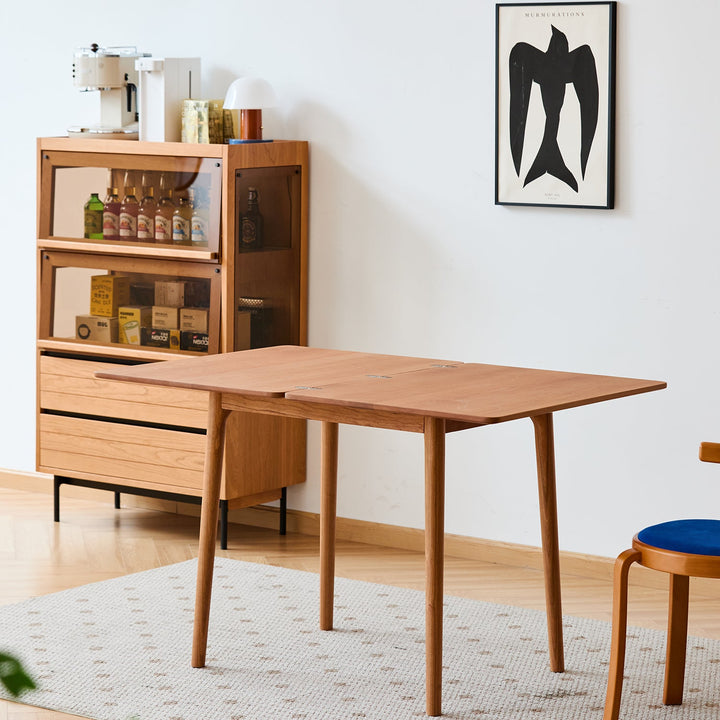 Scandinavian Cherry Wood Extendable Dining Table FOREST