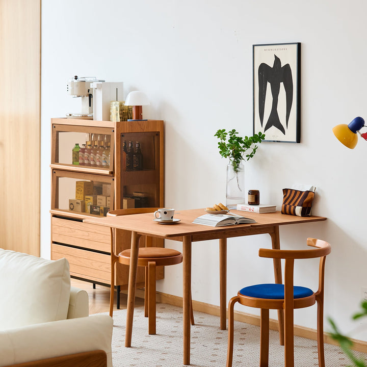 Scandinavian Cherry Wood Extendable Dining Table FOREST