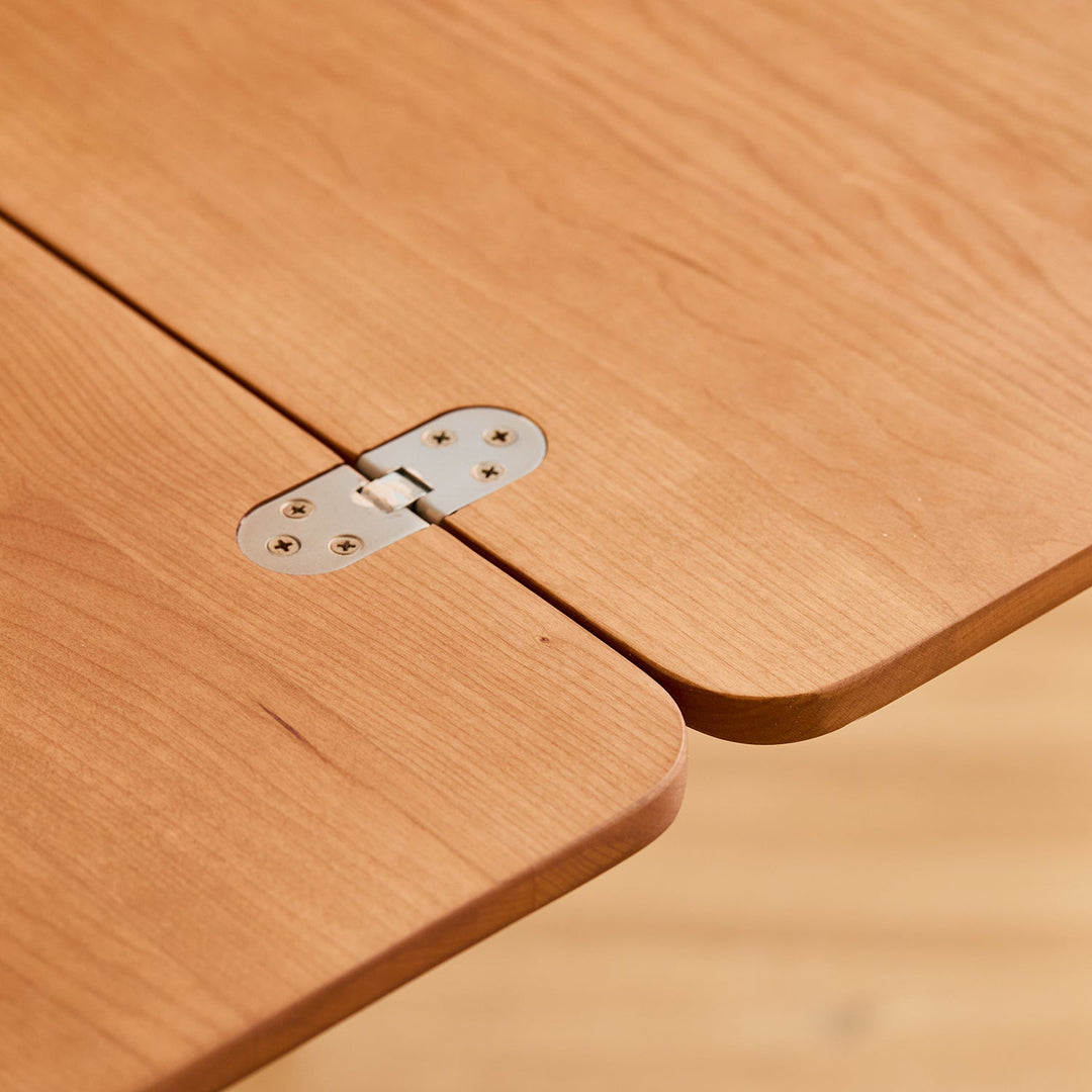 Scandinavian cherry wood dining table forest detail 5.