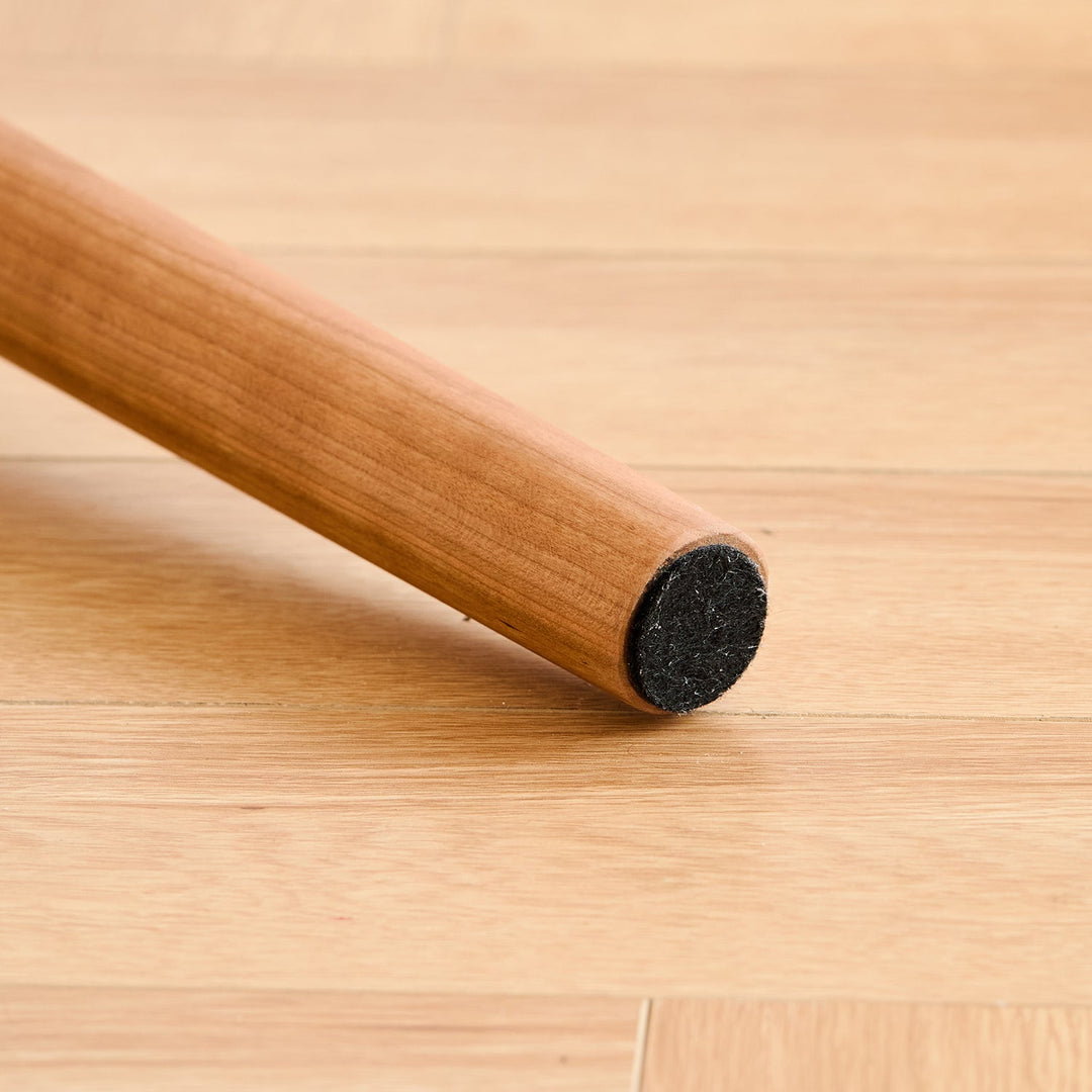 Scandinavian cherry wood dining table forest detail 6.