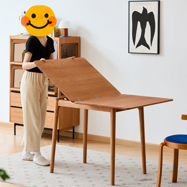 Scandinavian Cherry Wood Extendable Dining Table FOREST