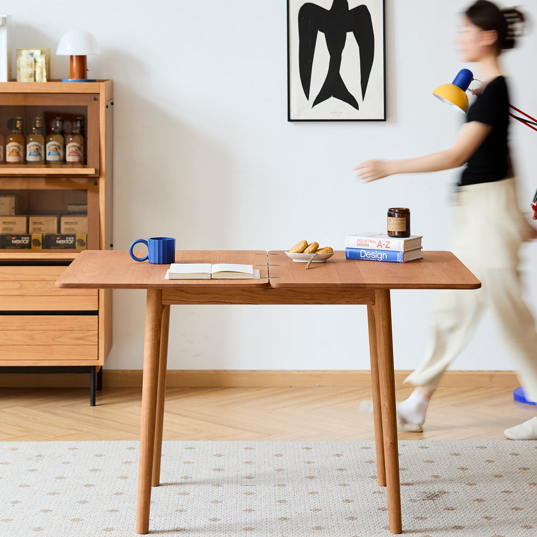 Scandinavian Cherry Wood Extendable Dining Table FOREST