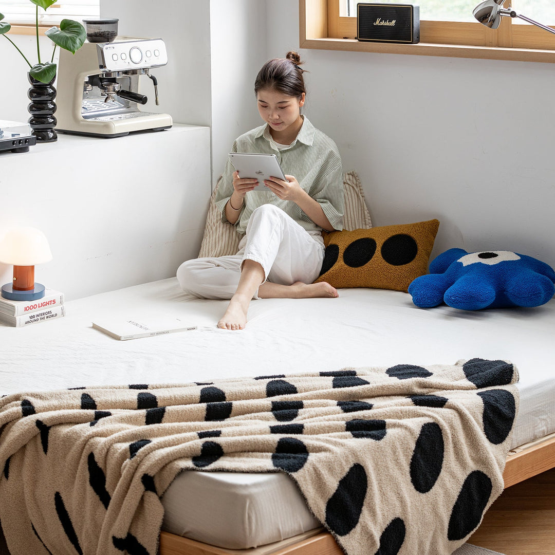 Scandinavian Cherry Wood Platform Bed ISLE