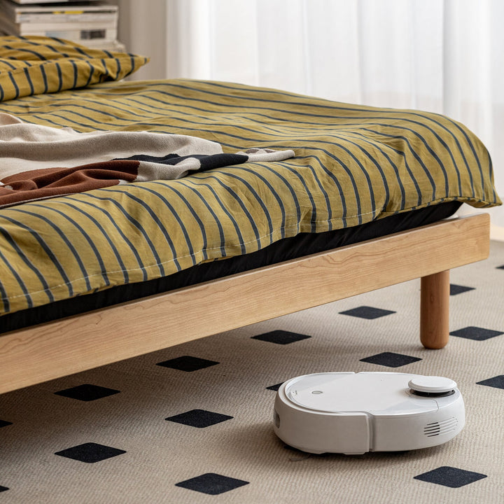 Scandinavian Cherry Wood Platform Bed ISLE