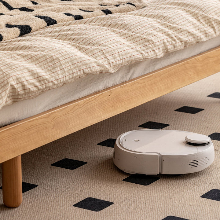 Scandinavian Cherry Wood Platform Bed ISLE