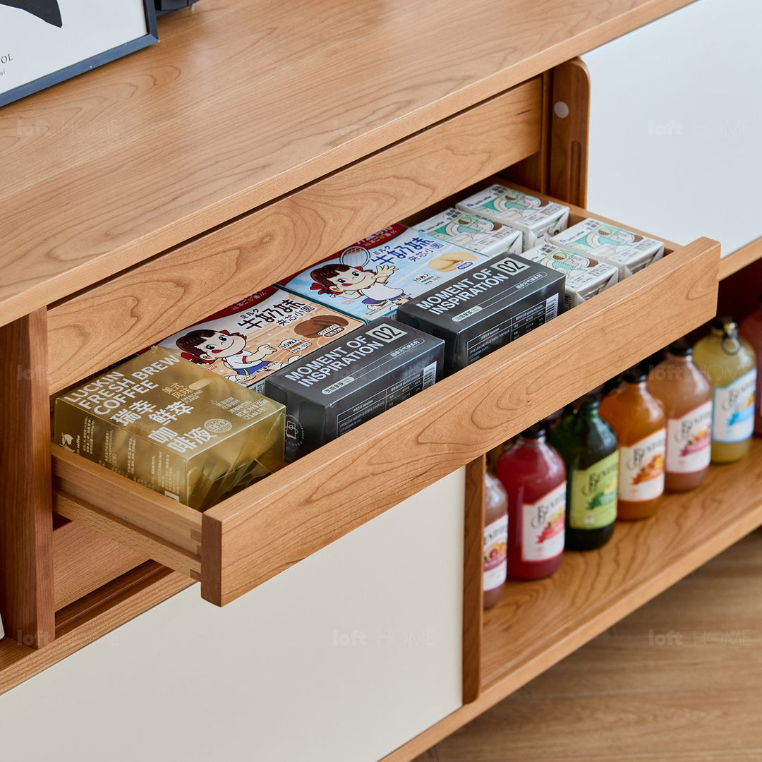 Scandinavian cherry wood side cabinet timeless detail 5.